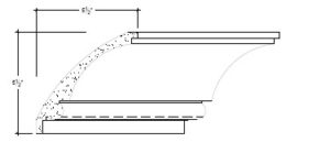 2D View of Plaster Crown Moulding – DC505-242 2D View image of Plaster Crown Moulding – DC505-242
