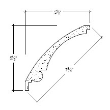 Side View of Plaster Crown Moulding – DC505-242 Side View image of Plaster Crown Moulding – DC505-242