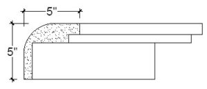 2D View of Plaster Crown Moulding – DC505-274B 2D View image of Plaster Crown Moulding – DC505-274B