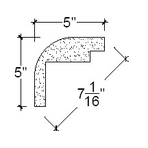 Side View of Plaster Crown Moulding – DC505-274B Side View image of Plaster Crown Moulding – DC505-274B