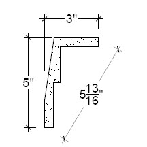 Side View of Plaster Crown Moulding – DC505-274 Side View image of Plaster Crown Moulding – DC505-274