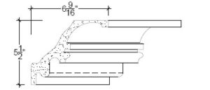 2D View image of Plaster Crown Moulding – DC505-292