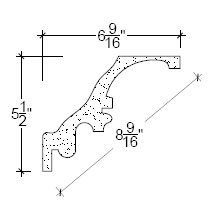 Side View image of Plaster Crown Moulding – DC505-292