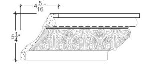 2D View image of Plaster Cornice – DC505-312