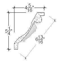 Side View image of Plaster Cornice – DC505-312