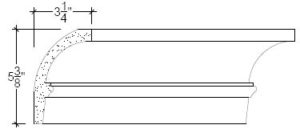 2D View image of Plaster Cove Moulding – DC505-322