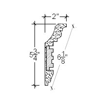 Side View image of Plaster Cornice – DC505-323