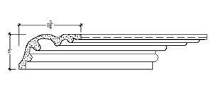 2D View image of Plaster Crown Moulding – DC505-336