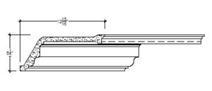 2D View image of Plaster Crown Moulding – DC505-338