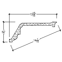 Side View image of Plaster Crown Moulding – DC505-338