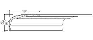 2D View image of Plaster Crown Moulding – DC505-362