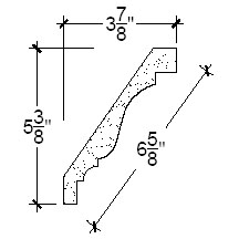 Side View image of Plaster Crown Moulding – DC505-363
