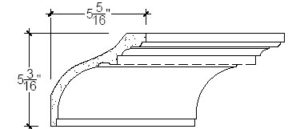 2D View image of Plaster Crown Moulding – DC505-365