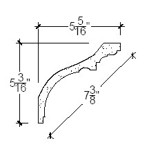 Side View image of Plaster Crown Moulding – DC505-365