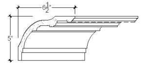 2D View image of Plaster Crown Moulding – DC505-366