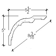 Side View image of Plaster Crown Moulding – DC505-366