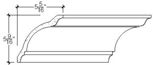 2D View image of Plaster Crown Moulding – DC505-369