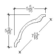 Side View image of Plaster Crown Moulding – DC505-369