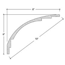 Side View of Plaster Cove Moulding – DC506-010 Side View image of Plaster Cove Moulding – DC506-010