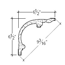 Side View of Plaster Cove Moulding – DC506-031 Side View image of Plaster Cove Moulding – DC506-031