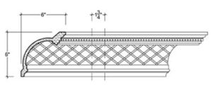 2D View image of Plaster Cornice – DC506-032