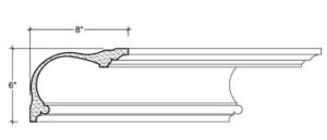 2D View image of Plaster Cove Moulding – DC506-033