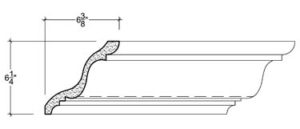 2D View image of Plaster Crown Moulding – DC506-038