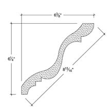 Side View image of Plaster Crown Moulding – DC506-038