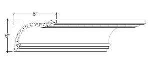 2D View image of Plaster Cove Moulding – DC506-041