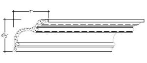 2D View of Plaster Cove Moulding – DC506-042 2D View image of Plaster Cove Moulding – DC506-042