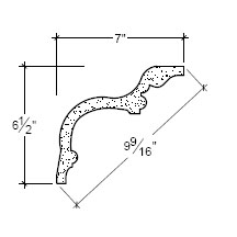 Side View of Plaster Cove Moulding – DC506-042 Side View image of Plaster Cove Moulding – DC506-042