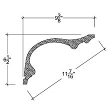 Side View image of Plaster Cove Moulding – DC506-043