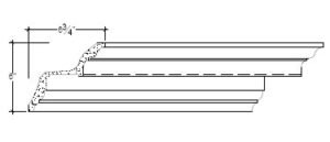 2D View of Plaster Crown Moulding – DC506-044 2D View image of Plaster Crown Moulding – DC506-044