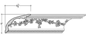 2D View image of Plaster Cornice – DC506-046