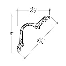 Side View image of Plaster Cove Moulding – DC506-047A