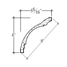 Side View image of Plaster Cove Moulding – DC506-049