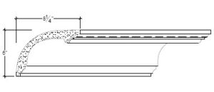 2D View image of Plaster Cove Moulding – DC506-057