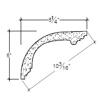 Side View image of Plaster Cove Moulding – DC506-057