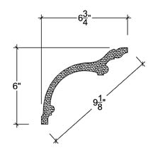 Side View image of Plaster Cove Moulding – DC506-058