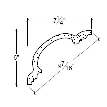 Side View of Plaster Cove Moulding – DC506-067 Side View image of Plaster Cove Moulding – DC506-067