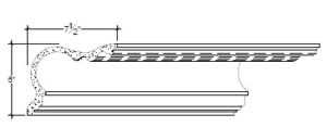2D View image of Plaster Cove Moulding – DC506-072
