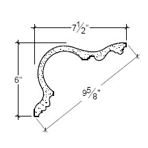 Side View image of Plaster Cove Moulding – DC506-072