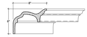 2D View of Plaster Cove Moulding – DC506-096 2D View image of Plaster Cove Moulding – DC506-096