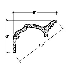 Side View of Plaster Cove Moulding – DC506-096 Side View image of Plaster Cove Moulding – DC506-096