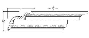 2D View image of Plaster Cornice – DC506-107