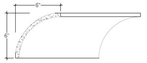 2D View of Plaster Cove Moulding – DC506-121 2D View image of Plaster Cove Moulding – DC506-121