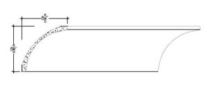 2D View of Plaster Cove Moulding – DC506-121A 2D View image of Plaster Cove Moulding – DC506-121A