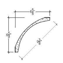 Side View of Plaster Cove Moulding – DC506-121A Side View image of Plaster Cove Moulding – DC506-121A