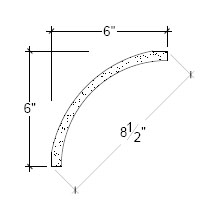 Side View of Plaster Cove Moulding – DC506-121 Side View image of Plaster Cove Moulding – DC506-121