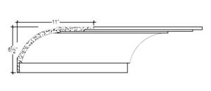 2D View image of Plaster Cove Moulding – DC506-129